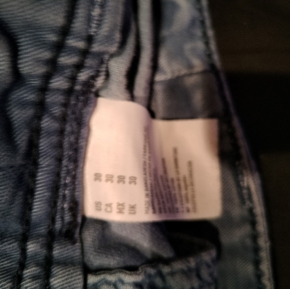 american eagle longer length flat front blue cotton shorts size 30 Inseam 11" - Picture 6 of 7